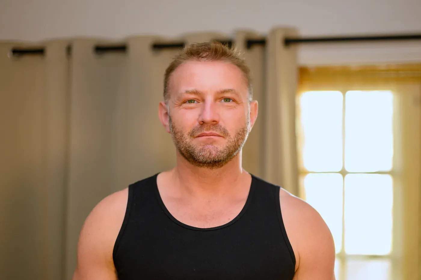 Michael, owner of Massage22, in his studio